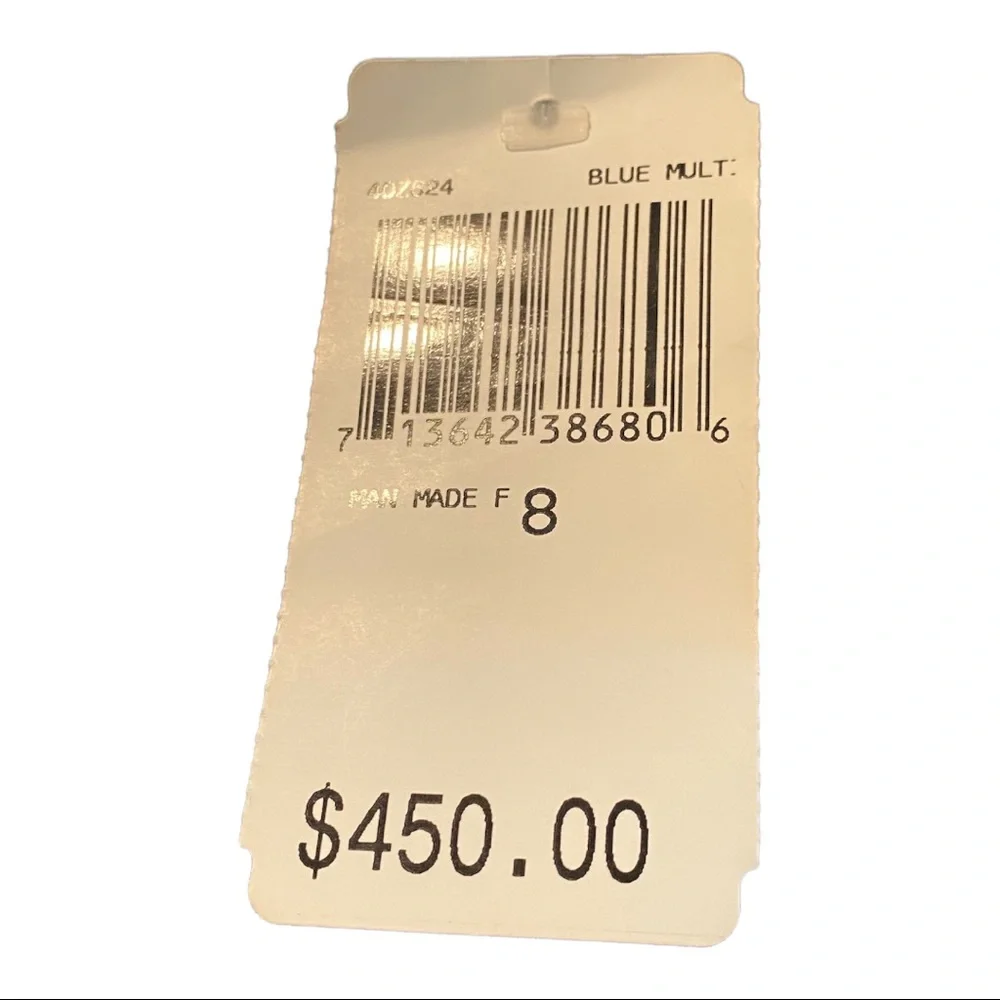 🆕 KAY UNGER New York 2 piece Skirt Suit Size 8 NWT Blue Multi 💙🖤 NWT - Picture 11 of 12